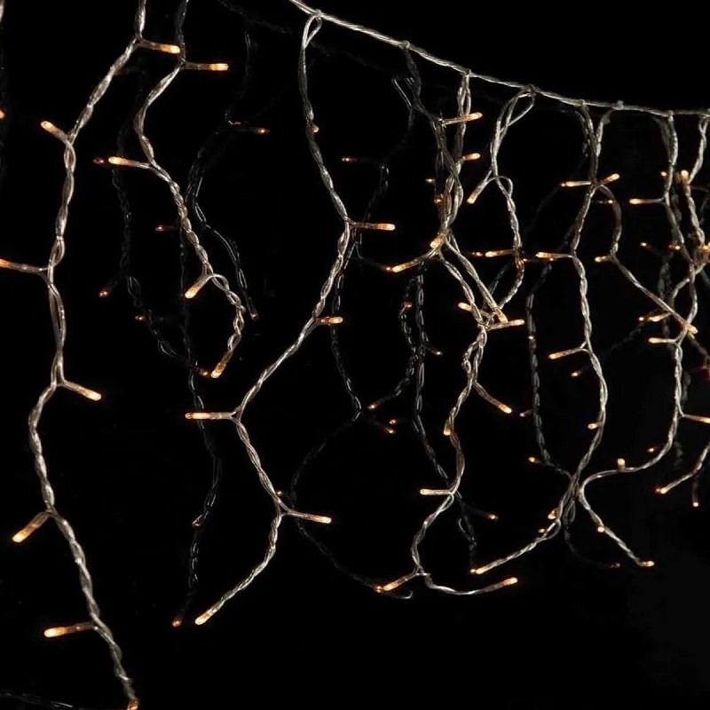 Epam Βροχή Ασύμμετρη 500 LED Θερμό Λευκό Σταθερό 10x0.6m IP44 Διαφανές Καλώδιο XLALED500IWW/31V
