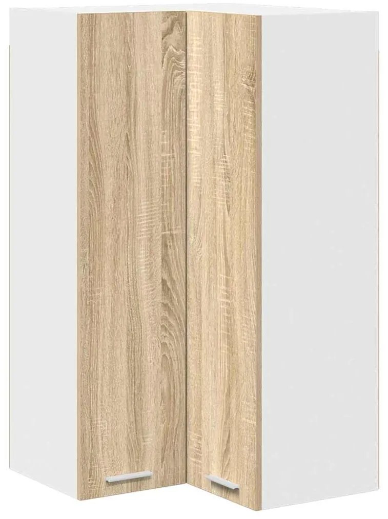 vidaXL Κρεμαστό ντουλάπι Σομόνα Δρυς και Λευκό 57 x 57 x 100 εκ.