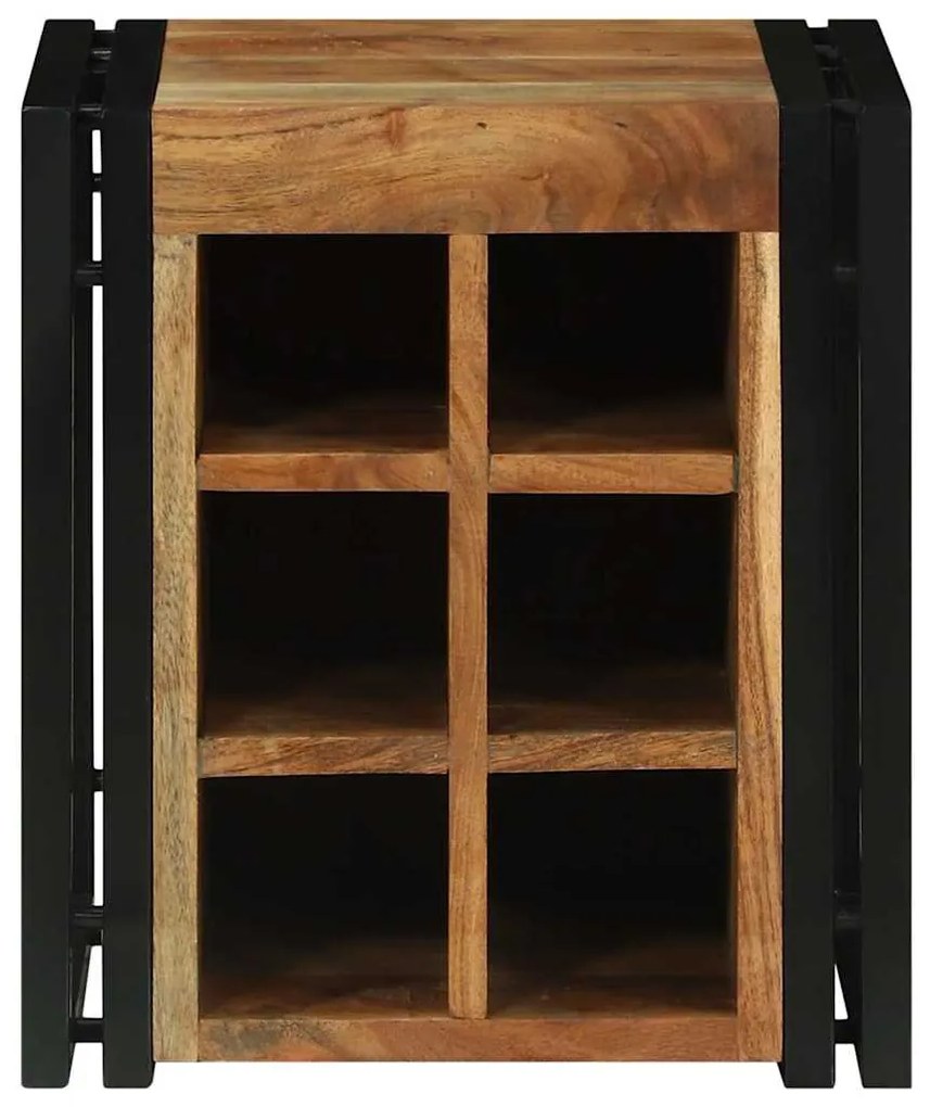 vidaXL Ράφι Κρασιού Καφέ 34.5 x 35 x 39 εκ. Μασίφ ξύλο ακακίας