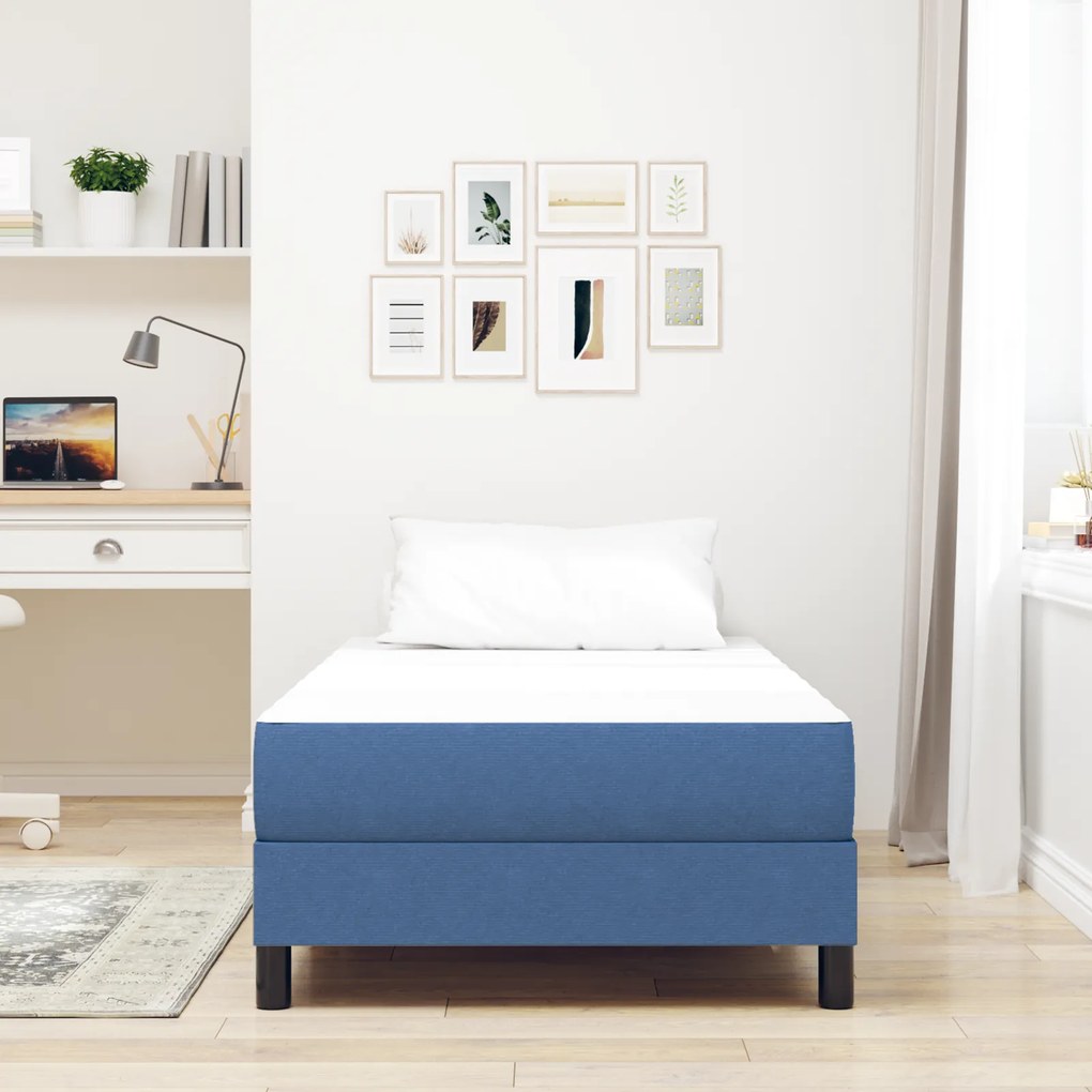 vidaXL Στρώμα με Σπείρες Pocket Μπλε Μεσαίο 80x200x20 εκ. Υφάσματος