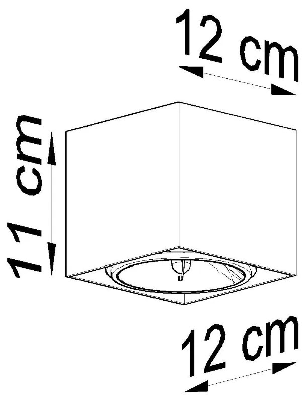 Sollux Φωτιστικό οροφής Blake 1,αλουμίνιο,1xGU10/40w
