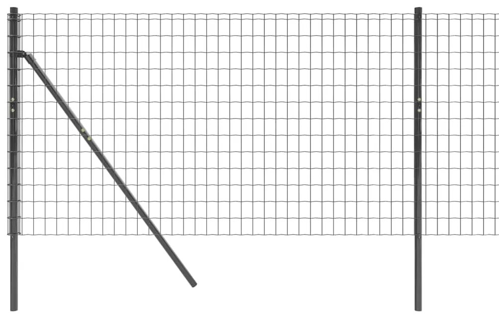 vidaXL Συρματόπλεγμα Περίφραξης Ανθρακί 0,8 x 10 μ. από Γαλβαν. Ατσάλι