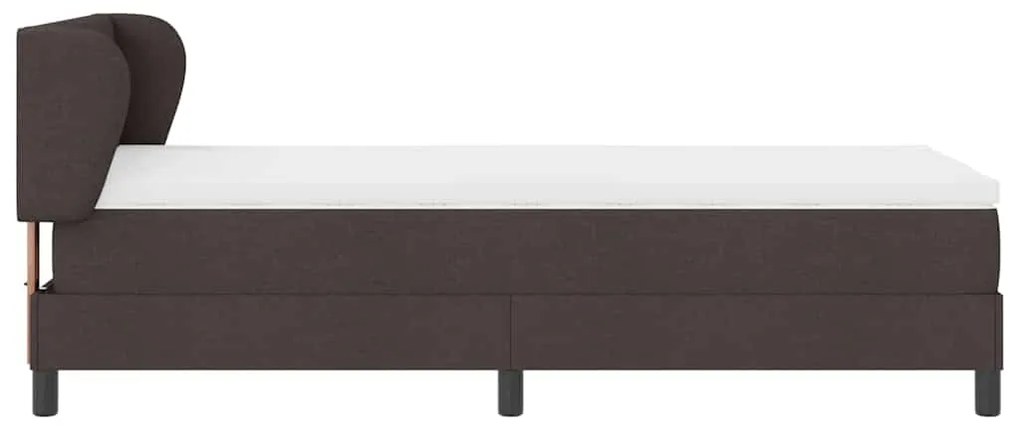 vidaXL Κρεβάτι box spring με στρώμα με στρώμα Σκούρο καφέ Σκούρο καφέ