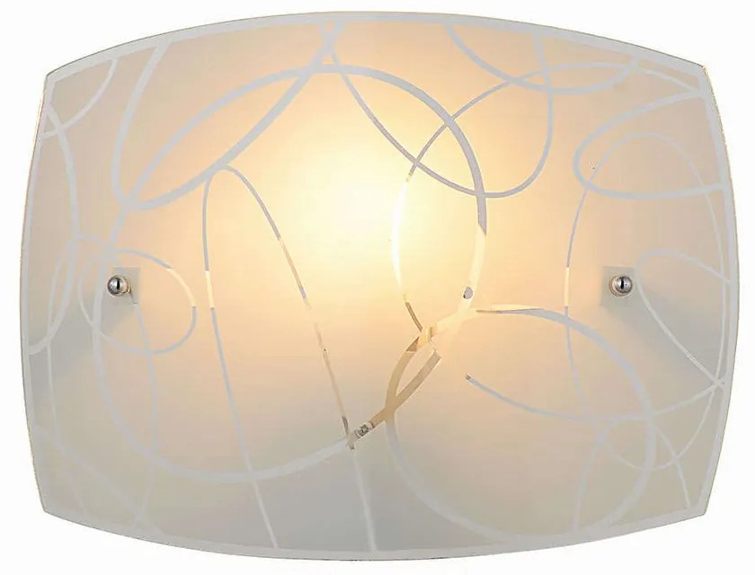 Φωτιστικό Τοίχου - Απλίκα Spirelli 204400101 30x22cm Decorated White Trio Lighting Metal, Glass