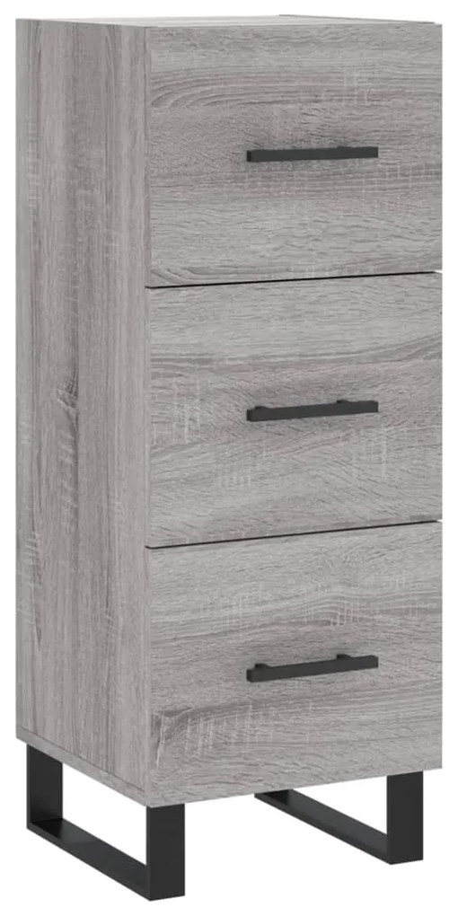 vidaXL Μπουφές Sonoma Γκρι 34,5 x 34 x 180 εκ. από Επεξεργασμένο Ξύλο