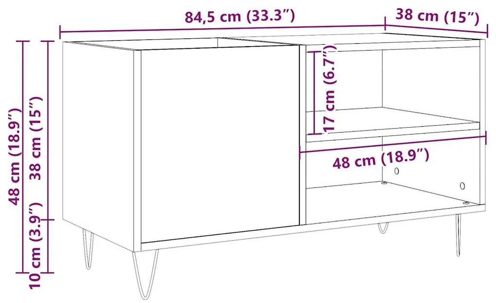 ΔΙΣΚΟΘΗΚΗ ΔΡΥΣ ΤΕΧΝΙΤΗΣ 84,5X38X48 ΕΚ. ΑΠΟ ΕΠΕΞΕΡΓΑΣΜΕΝΟ ΞΥΛΟ 857243