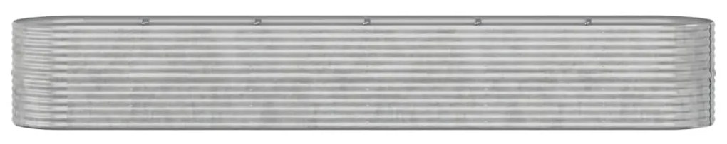 vidaXL Ζαρντινιέρα Ασημί 440x80x68 εκ. Γαλβανισμένος χάλυβας