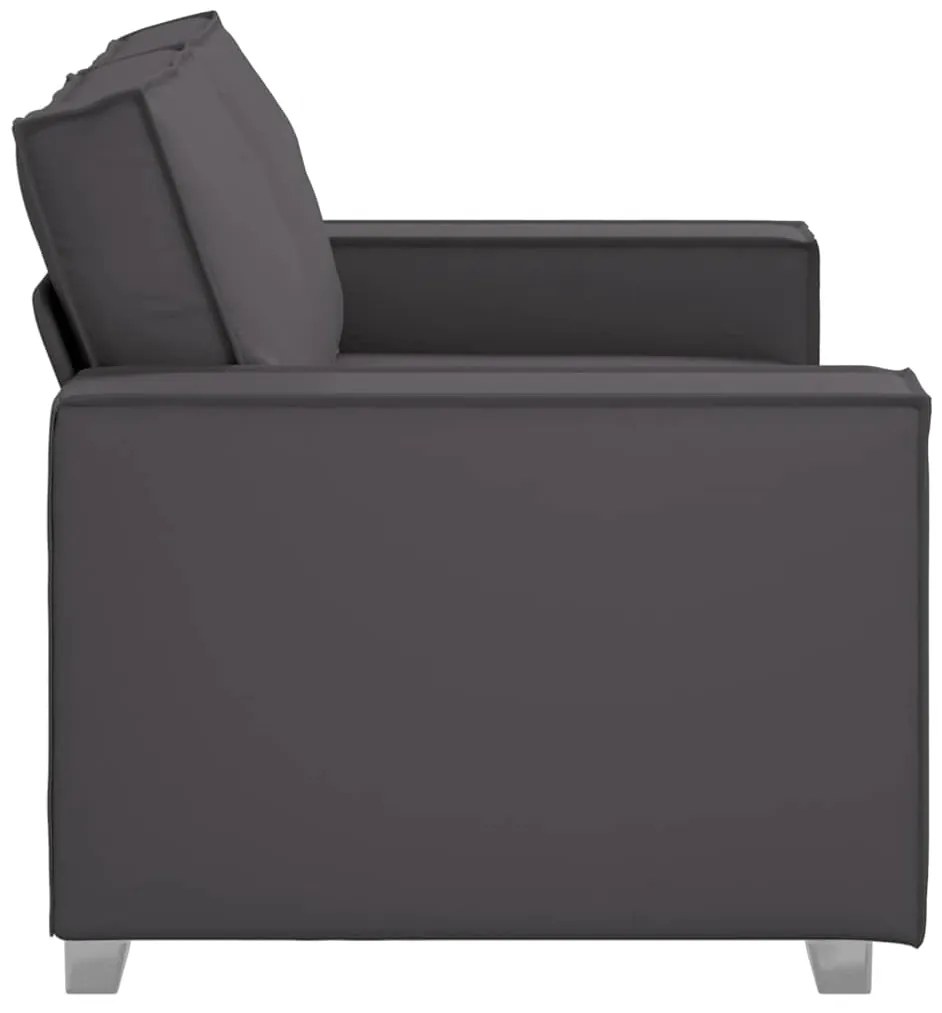 vidaXL Καναπές Loveseat 160 εκ με μαξιλάρι Γκρι Τεχνητό δέρμα