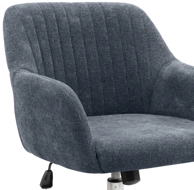 Καρέκλα γραφείου Lana Megapap υφασμάτινη χρώμα ανθρακί 61x61x80/90εκ.