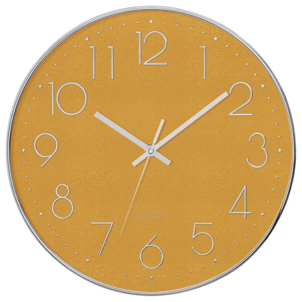Ρολόι Τοίχου (Φ30) Αθόρυβο A-S Yellow 167038B