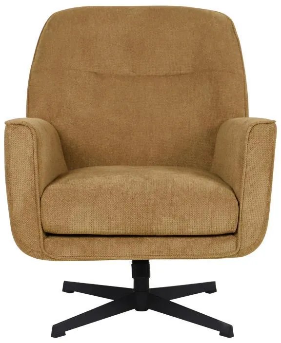 Πολυθρόνα Περιστρεφόμενη Rachel Fylliana με Μαύρη Μεταλλική Βάση και Κίτρινο Ύφασμα 76x80x91,5 εκ. 76x80x91.5 εκ.