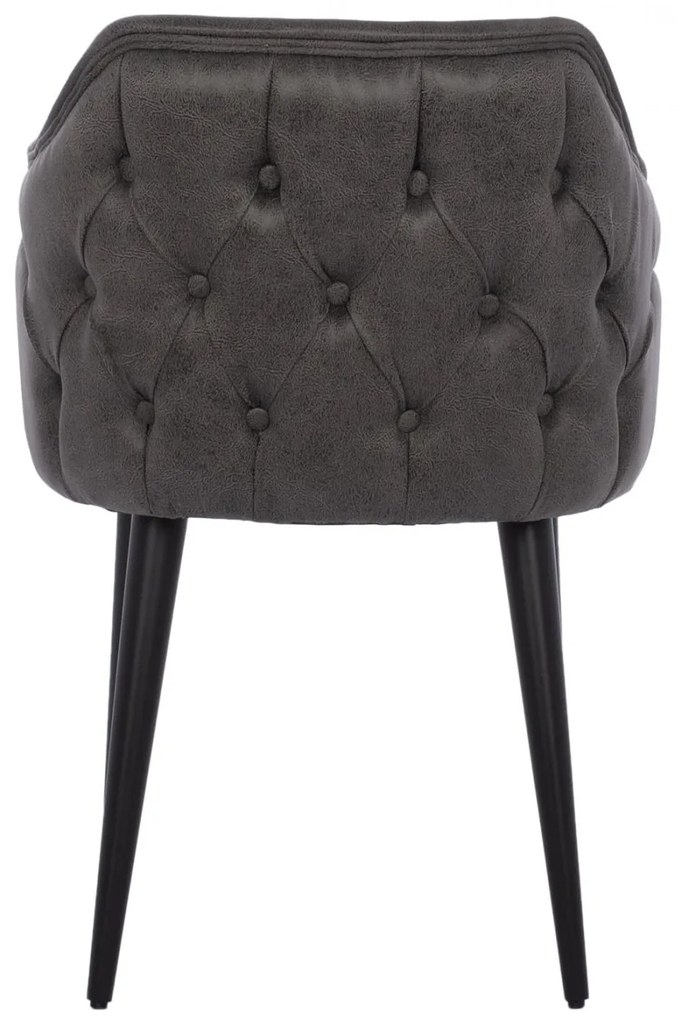 Καρέκλα THERESA Ξύλινα πόδια και Ύφασμα Nubuck Γκρί 56x60x84Υ εκ. 56x60x84 εκ.