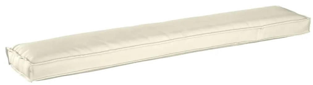 vidaXL Μαξιλάρια Πάγκου 2 Τεμαχίων Κρεμ 200x40x8 εκ σε ύφασμα Oxford
