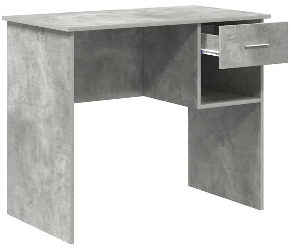 vidaXL Γραφείο Γκρι σκυροδέματος 90 x 49.5 x 75 εκ. Επεξεργασμένο ξύλο