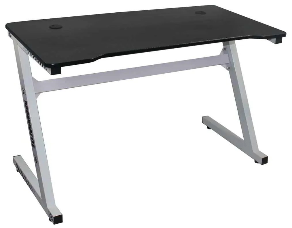 Gaming Γραφειο Τ.Carbon Steel Άσπρο . Διάσταση: 120x60x75cm