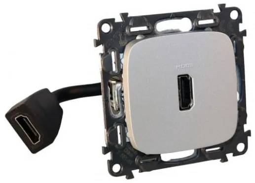 Πρίζα HDMI Προκαλωδιωμένη Αλουμίνιο Valena Allure 754967 Legrand-755167-Αλουμίνιο 755167