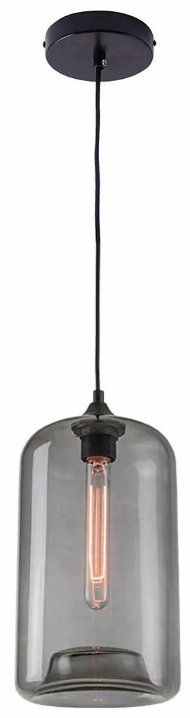 Φωτιστικό Οροφής Μονόφωτο Zambelis 14101 Smoked Grey