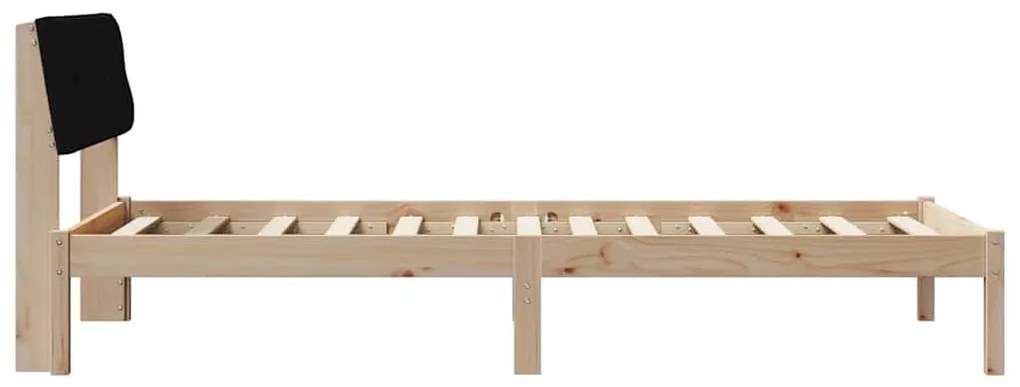 vidaXL Σκελετός Κρεβατιού με κεφαλάρι Καφέ και μαύρο 100 x 200 cm