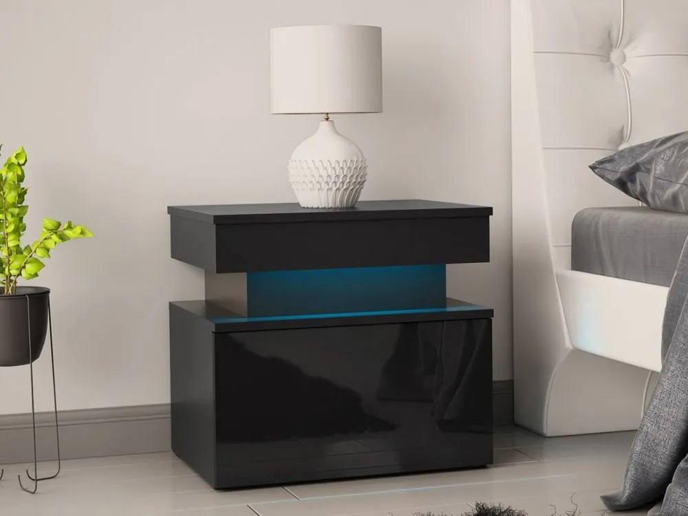 Κομοδίνο Glossa 1S με LED-Mauro gualistero