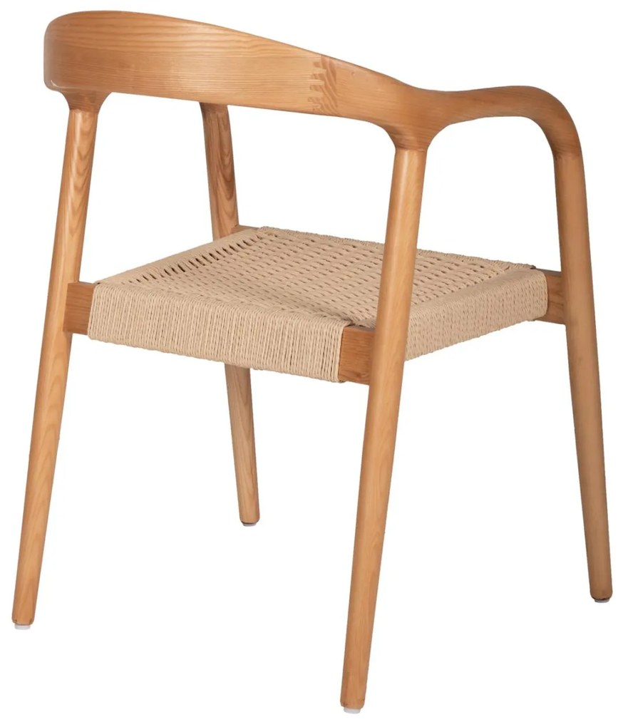 Πολυθρόνα C9874 Ξύλο Φράξινος και Paper Rope 57x54x78Yεκ. 57x54x78 εκ.