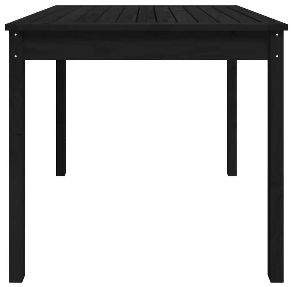 Τραπέζι Κήπου Μαύρο 82,5x82,5x76 εκ. από Μασίφ Ξύλο Πεύκου - Μαύρο