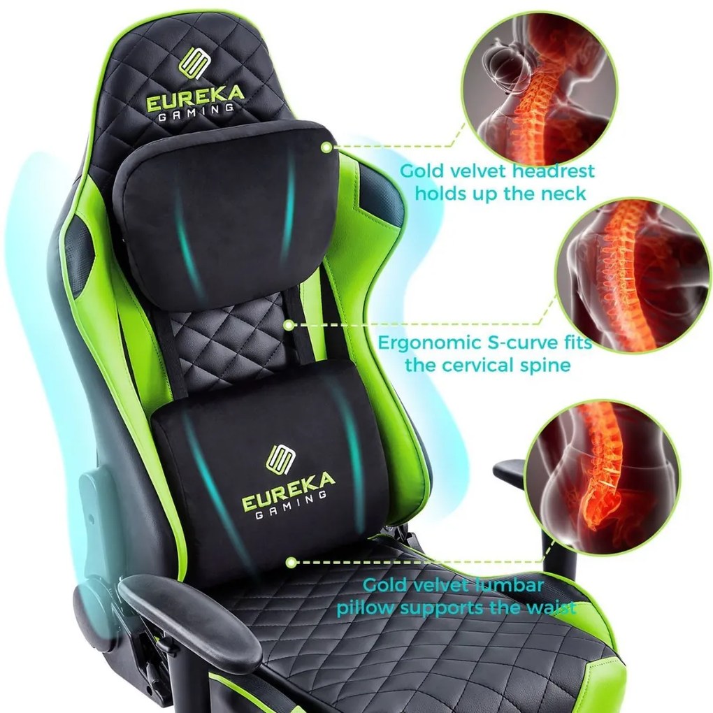 Gaming Καρέκλα - Eureka Ergonomic® ONEX-GX330-BG