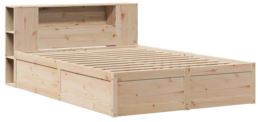 vidaXL Σκελετός Κρεβατιού Χωρίς Στρώμα 120x190 εκ Μασίφ Ξύλο Πεύκου