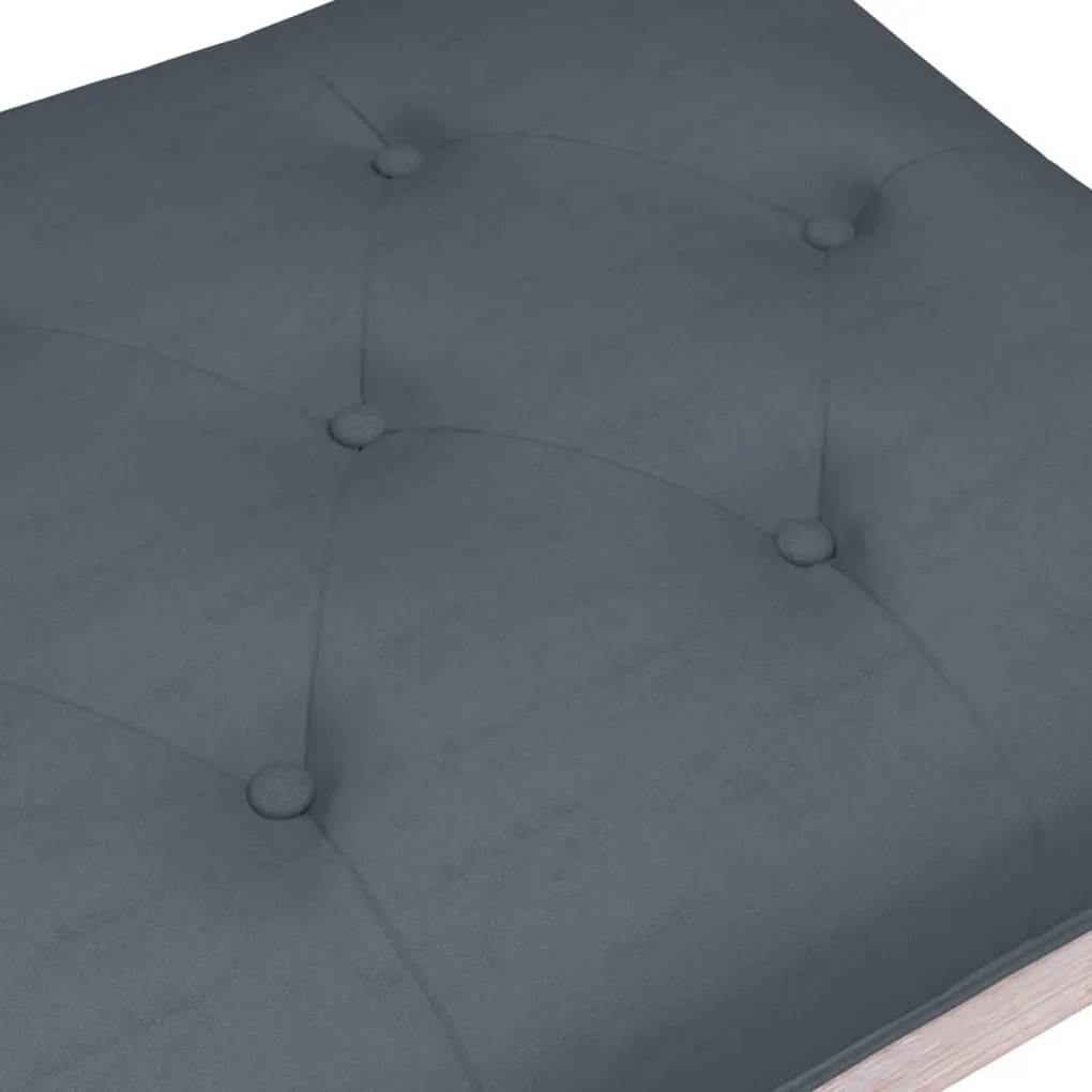 vidaXL Πάγκος Σκούρο Γκρι 110x40x49 εκ. Βελούδινος