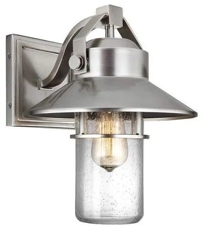 Φανάρι  Απλίκα Φωτιστικό Τοίχου 1xE27  Ασημί  IP44  33cm  Boynton FE-BOYNTON2-M Elstead Lighting FE-BOYNTON2-M Ασημί