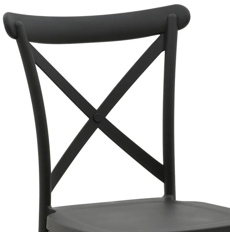 Καρέκλα Crossie pp σε ανθρακί απόχρωση 38x46.5x82εκ 38x46.5x82 εκ.