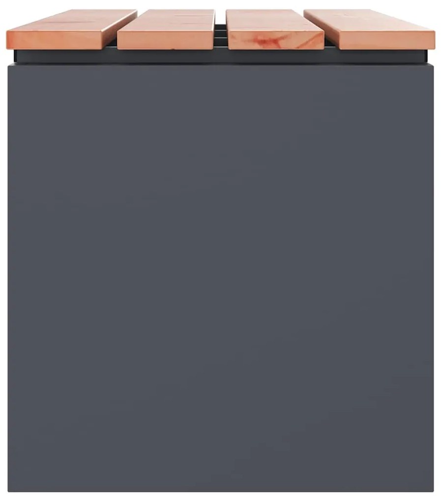 vidaXL Παγκάκι κήπου Ανθρακί 80 x 40 x 43 εκ Ατσάλι