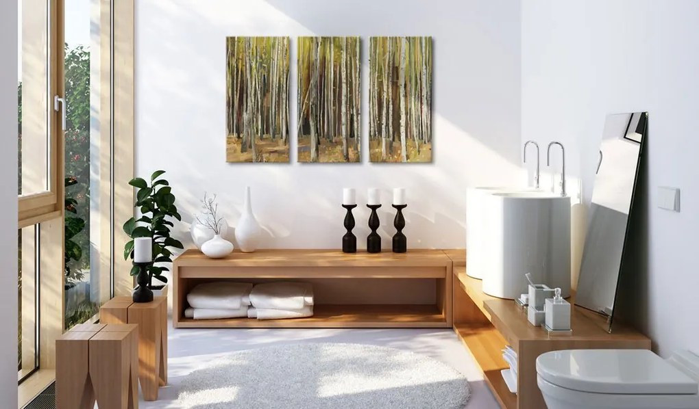 Πίνακας - The mystery of Sherwood Forest - triptych - 60x40