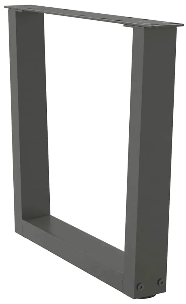 vidaXL Πόδια Τραπεζιού Σαλονιού Σχήματος V 2 τεμ. Ανθρακί 50x(42-43,3) εκ. Ατσάλι