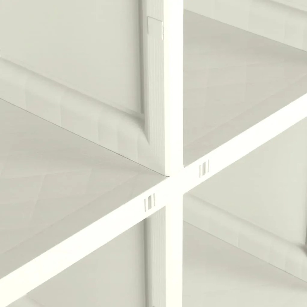 vidaXL Πλαστικό Ντουλάπι Κρεμ Ανοιχτό 79 x 43 x 125εκ. με Σχέδιο Ξύλου