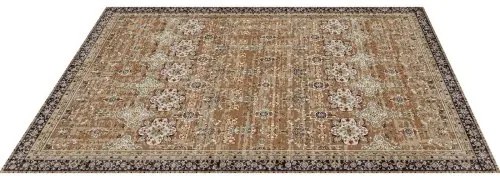 VEVOR Large Area Rug 7.5x9.5 ft Anti-Skid Indoor Floor Mat Vintage Brown Green