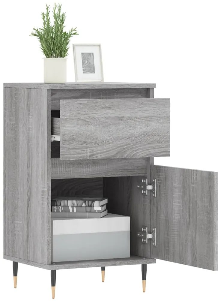vidaXL Συρταριέρα Γκρι Sonoma 40 x 35 x 70 εκ. από Επεξεργασμένο Ξύλο