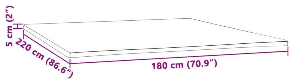 Ανώστρωμα 180x220x5 εκ. - Λευκό