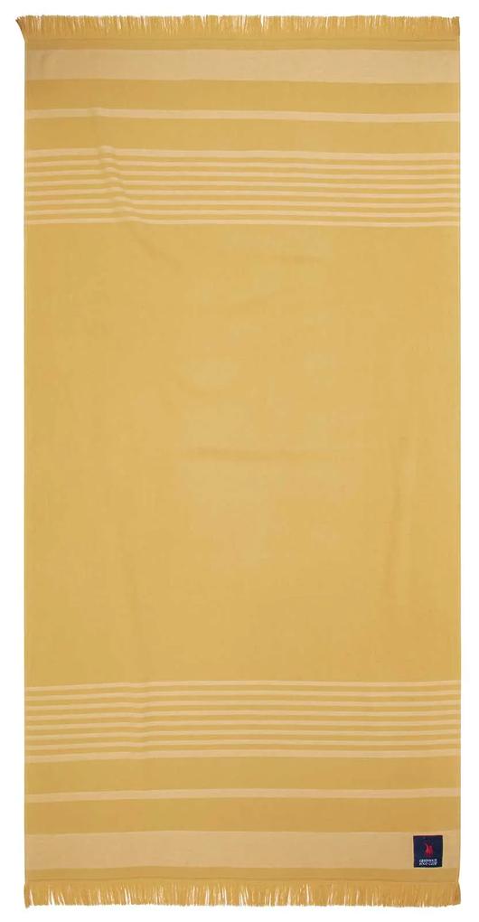 Πετσέτα Θαλάσσης Βαμβακερή 90x180εκ. Essential 3742 Ώχρα Greenwich Polo Club