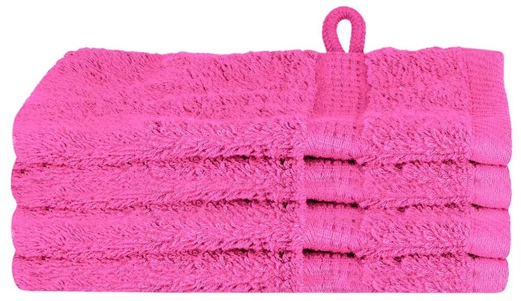 vidaXL Πετσέτες Προσώπου SOLUND 4 pcs Ροζ Βαμβάκι