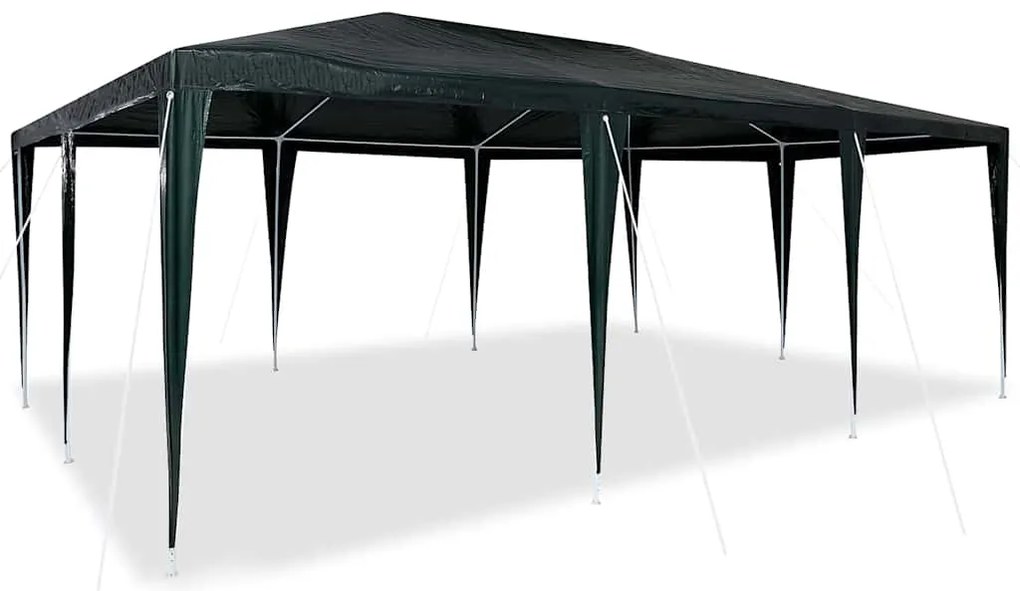 vidaXL Σκηνή Πάρτυ Πράσινο, Άσπρο 600 x 400 x 266 εκ