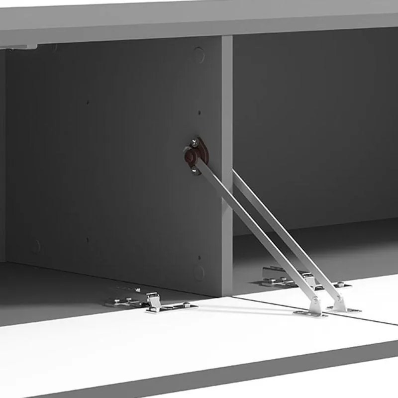 Έπιπλο Τηλεόρασης Clermont 154 2K2V Γκρί Γραφίτης - Γκρί Μάτ 153x42x32 εκ. 153x42x32 εκ.
