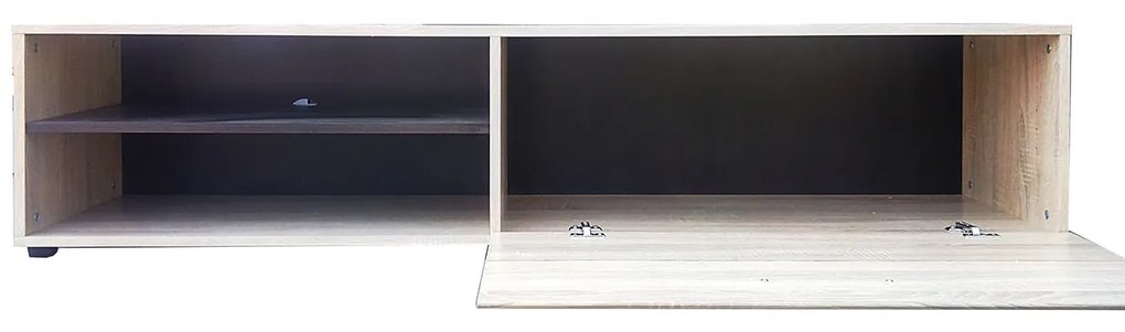 Έπιπλο TV Solo 163x41x38cm Sonoma με Wenge και MDF Καμπυλωτό τελείωμα στις πόρτες - TO-SOLOTV1D - TO-SOLOTV1D