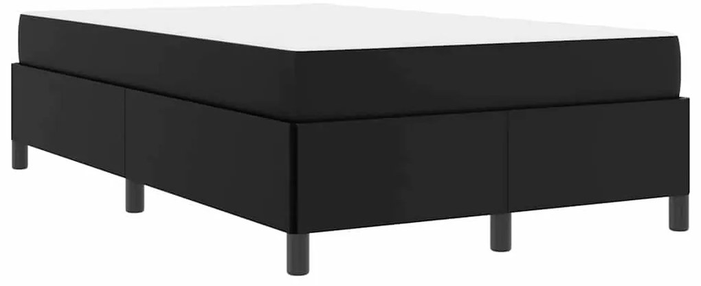 vidaXL Σκελετός κρεβατιού με στρώμα Μαύρο 120 x 190 cm Τεχνητό δέρμα