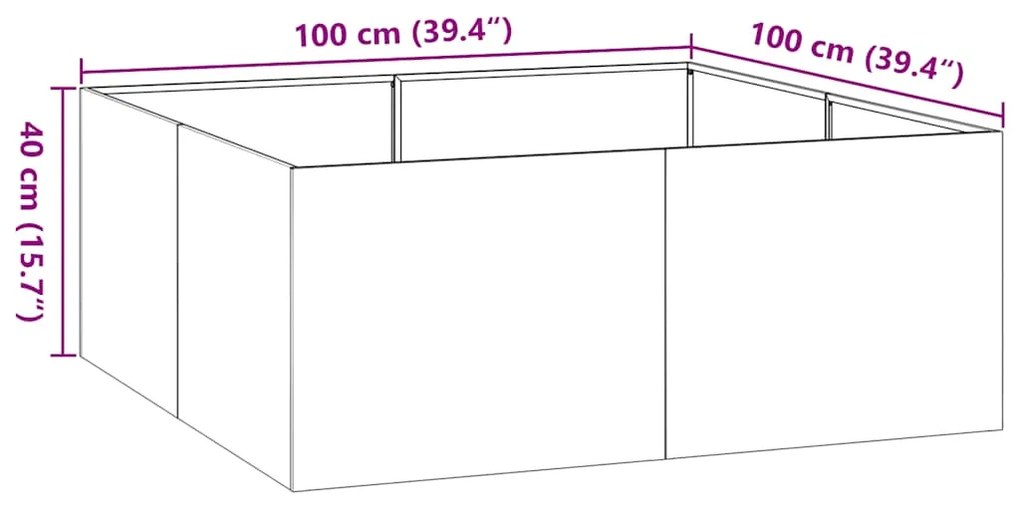 ΖΑΡΝΤΙΝΙΕΡΑ ΛΕΥΚΗ 100X100X40 ΕΚ. ΑΠΟ ΧΑΛΥΒΑ 860816