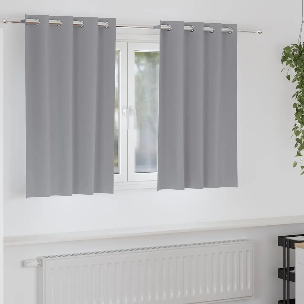 vidaXL Κουρτίνες 2 pcs Ανοιχτό γκρι 140 x 140 cm Πολυεστέρας