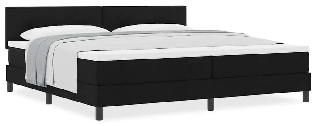 vidaXL Κρεβάτι box spring με στρώμα Μαύρο 200 x 200 cm ύφασμα