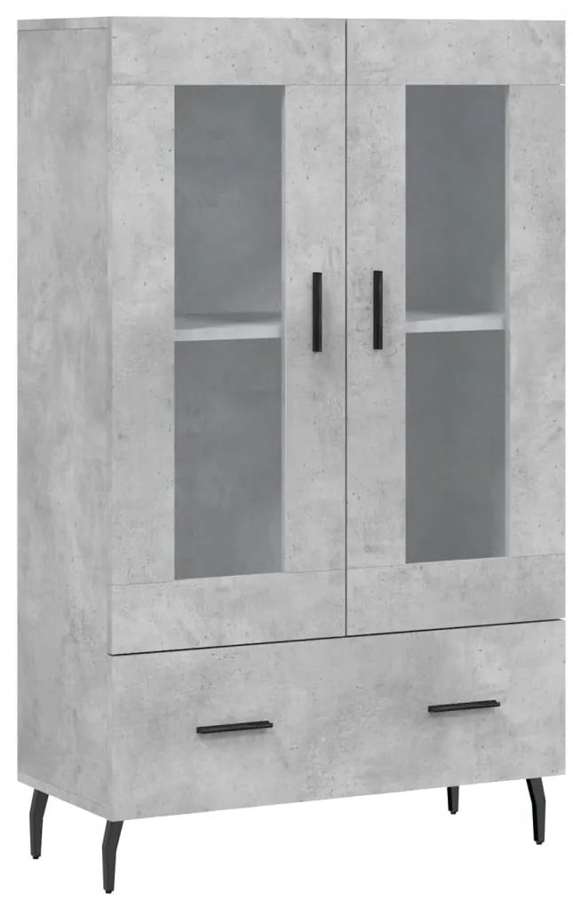 vidaXL Ντουλάπα Γκρι Σκυροδέματος 69,5 x 31 x 115 εκ. Επεξεργ. Ξύλο