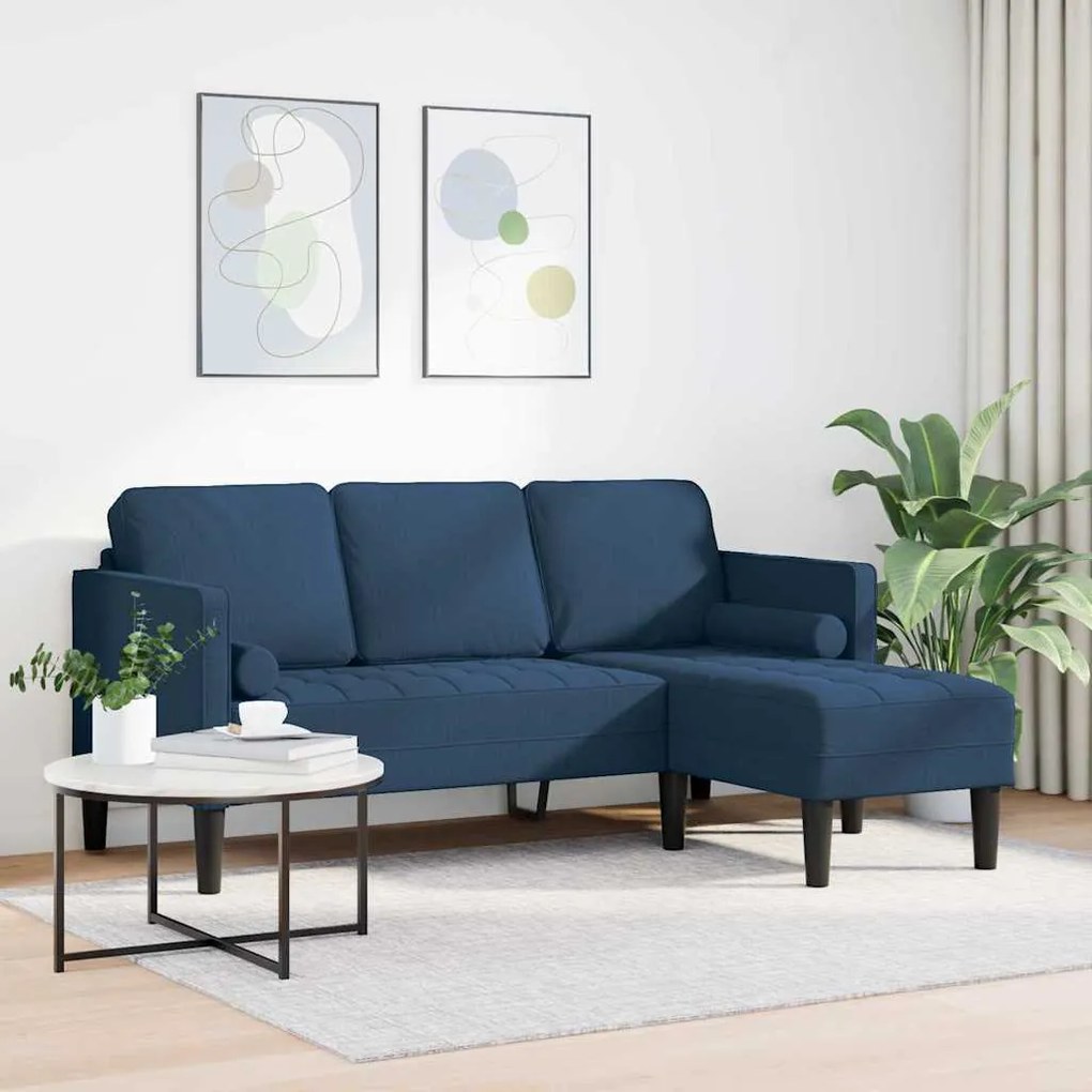vidaXL Σετ Καναπέ Μπλε 173 x 131 x 67 εκ ύφασμα