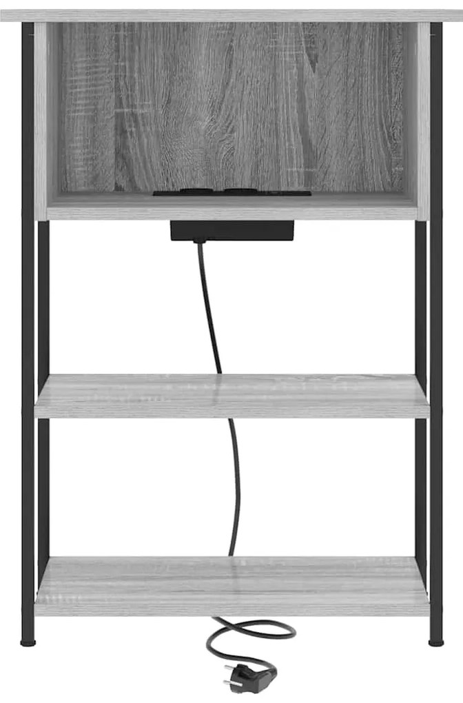 vidaXL Κομοδίνο Γκρι sonoma 55 x 31 x 76 εκ Επεξεργασμένο ξύλο