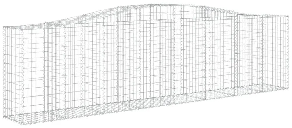 vidaXL Συρματοκιβώτια Τοξωτά 2 τεμ. 400x50x100/120 εκ. Γαλβαν. Ατσάλι